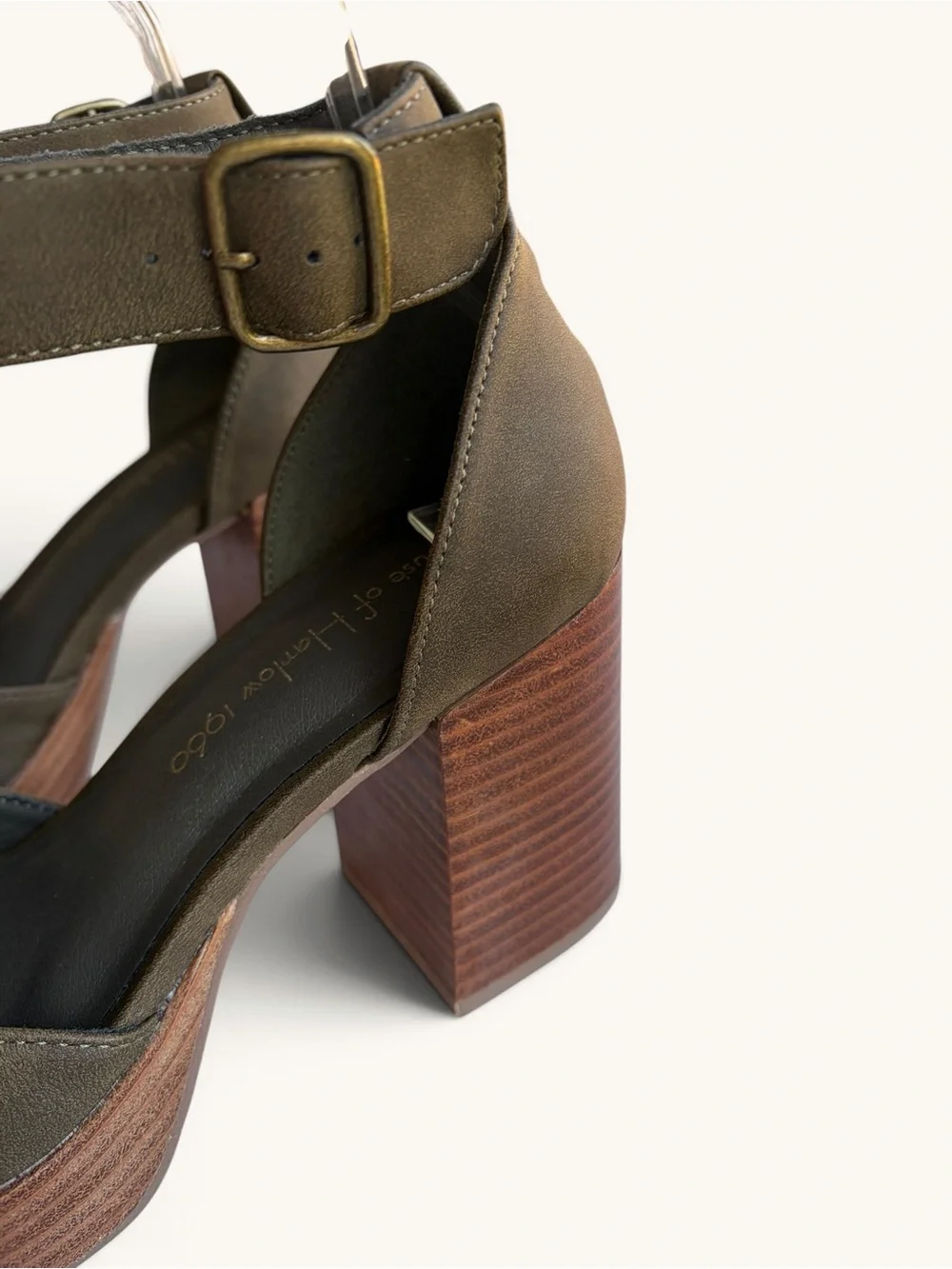 House of Harlow 1960 Olive Ankle-Strap Platform Heels
